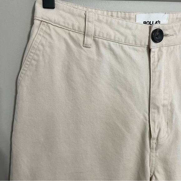 Rolla’s Wide Leg High Rise Off White Pants size 8 Short - Picture 3 of 7